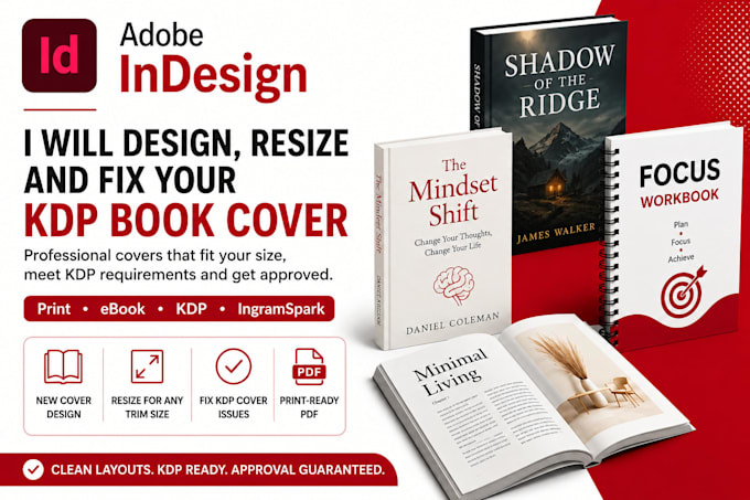 design, resize and fix your kdp book cover in adobe indesign
