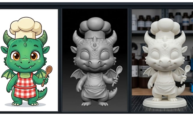 create custom cartoon figures, toy models and 3d printable characters