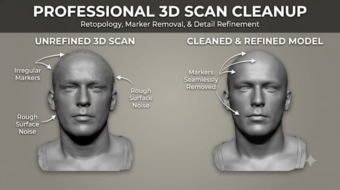 clean, repair optimize 3d scan models for 3d printing