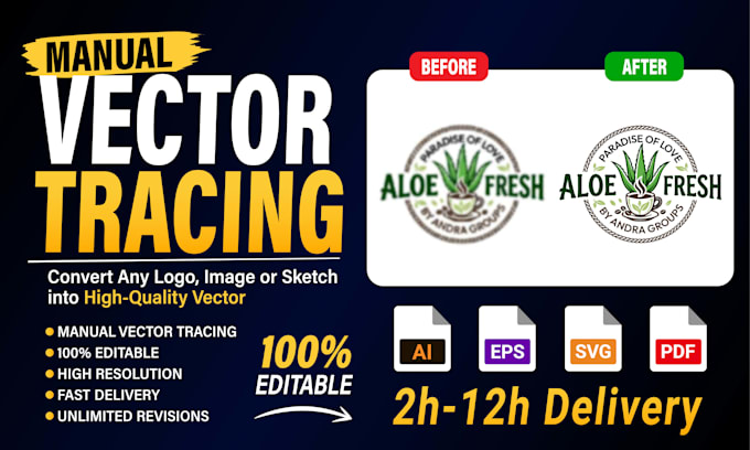 convert low res logo or image to high resolution vector