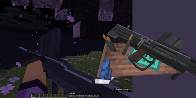 make a custom minecraft fps gun, weapon models, furniture model in blockbench