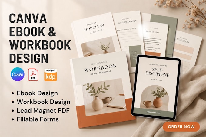 design editable canva ebook workbook lead magnet pdf design canva course design