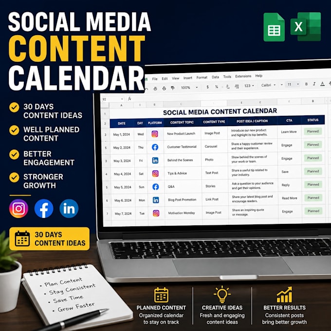 create a social media content calendar