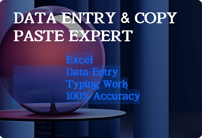do professional data entry and excel copy paste work