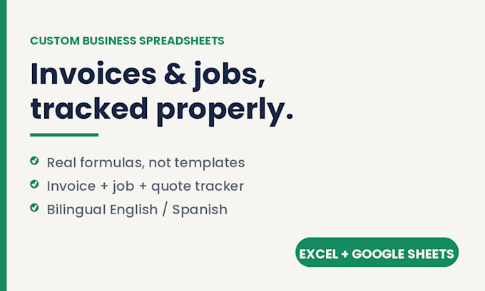 build a custom invoice or job tracker spreadsheet