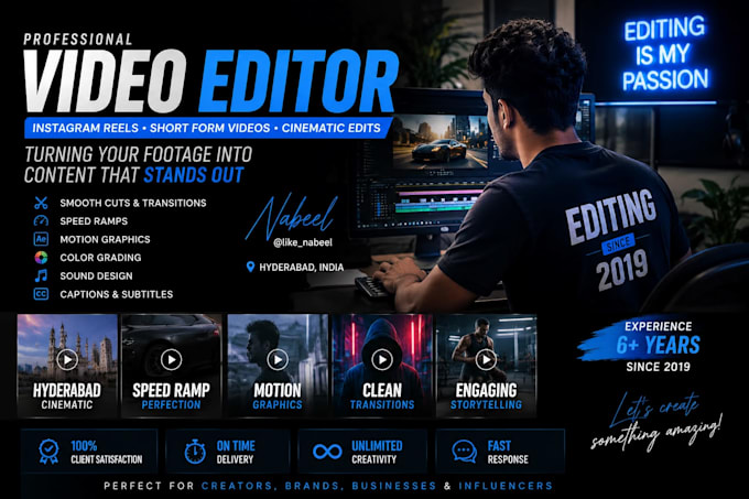 professional reel video editing