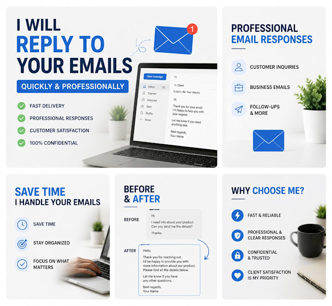 reply to your emails quickly and professionally