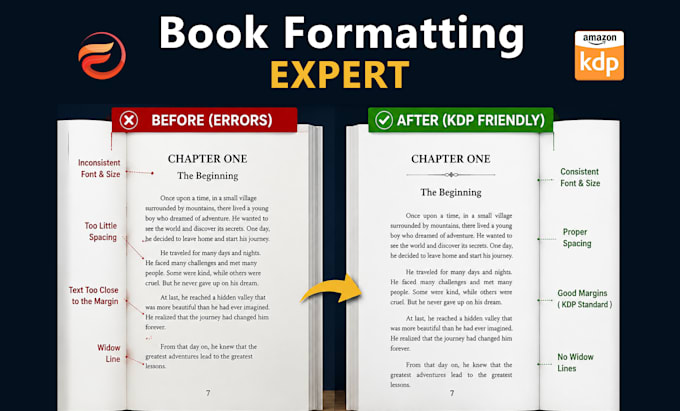 format your book for KDP, ingramspark and print ready PDF