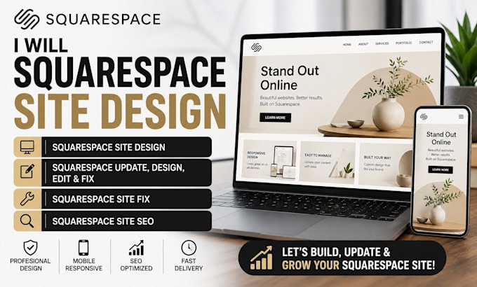 squarespace site design square space update design edit fix squarespace site seo