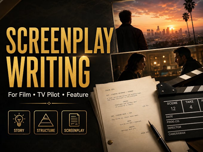 write a professional feature screenplay or TV pilot script