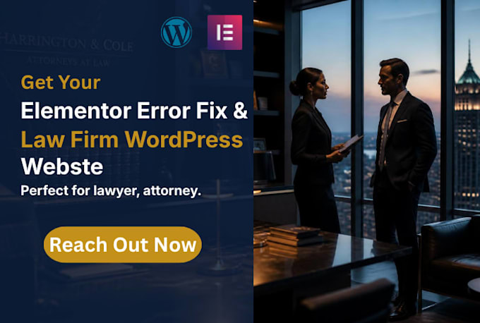 make law firm worpress website, fix elementor error, law firm website