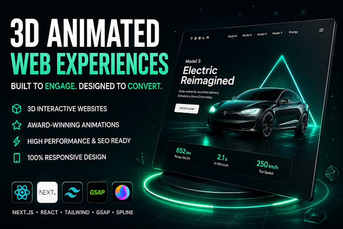 build a 3d animated web app using nextjs, gsap and threejs