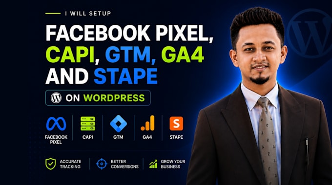 setup facebook pixel, capi, GTM, ga4 and stape on wordpress
