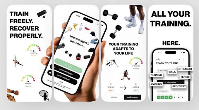 design mobile app store preview google play, ios, android game screenshots