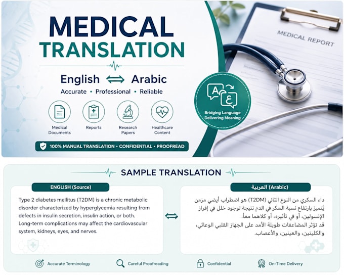 translate medical documents between english and arabic