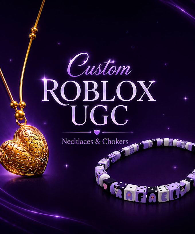 create custom necklaces, chains and collars for roblox ugc