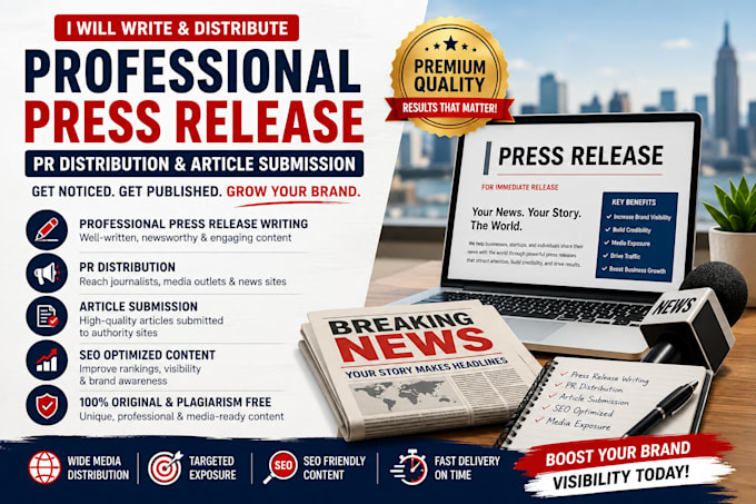 press release PR distribution writing article submission SEO