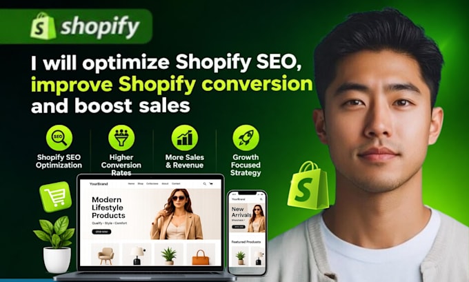 optimize shopify seo, improve shopify conversion and boost sales