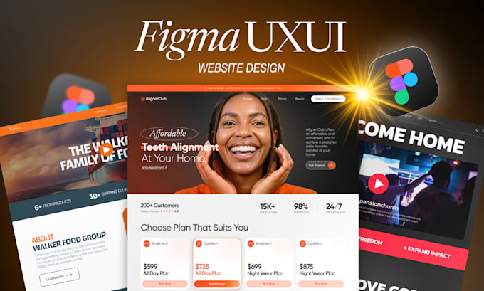 design modern website UI UX in figma