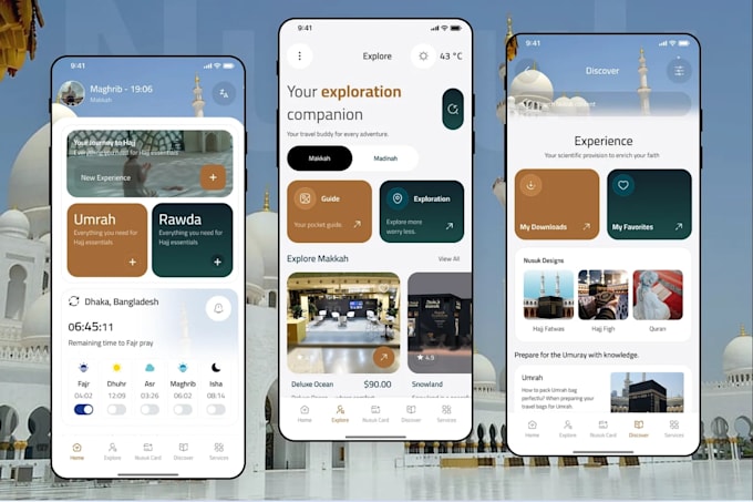 develop mosque finder app, islam event app and muslim community islamic app
