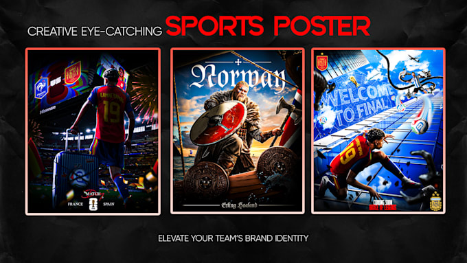 design sports graphics, poster, flyer, banners