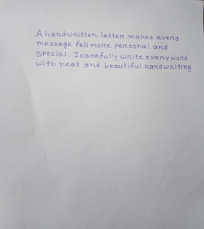 write a beautiful handwritten letter for you