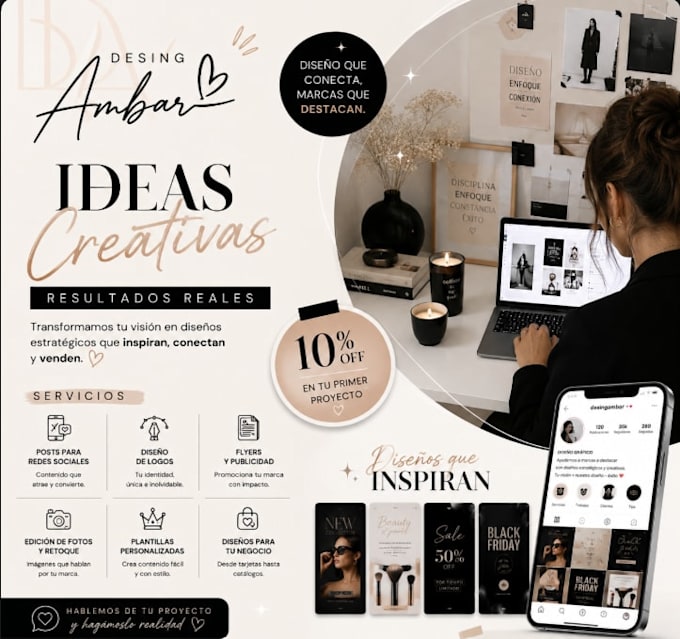 diseñare posts y stories  profesionales para instagran en canva
