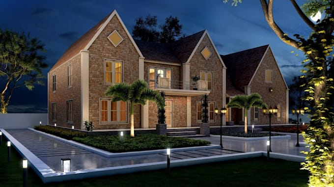 create realistic exterior rendering for residential and commercial buildings