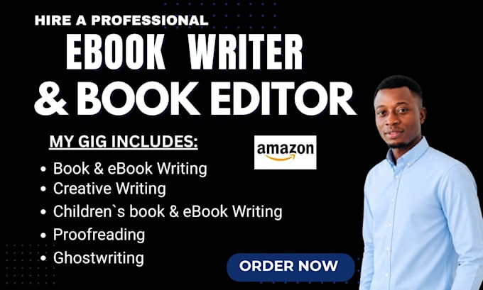 be ebook ghostwriter, book editor, ghost book writer for amazon kindle publish