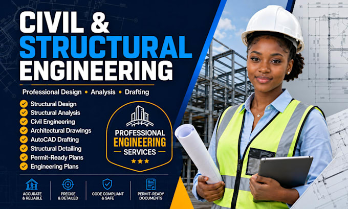 do structural analysis design drafting of civil structures for construction
