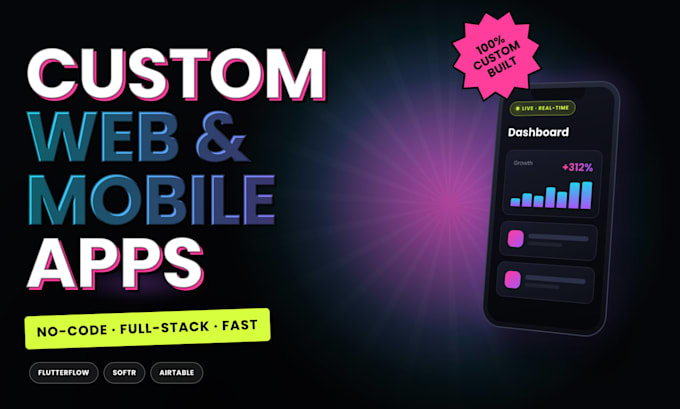 build a scalable web or mobile app webapp using flutterflow softr and airtable