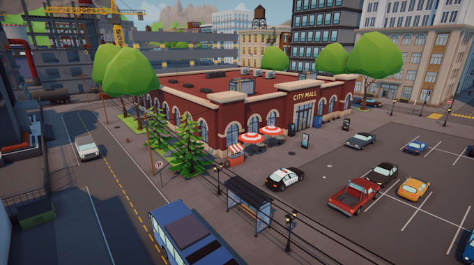 build an optimized low poly roblox map and game environment in blender or studio