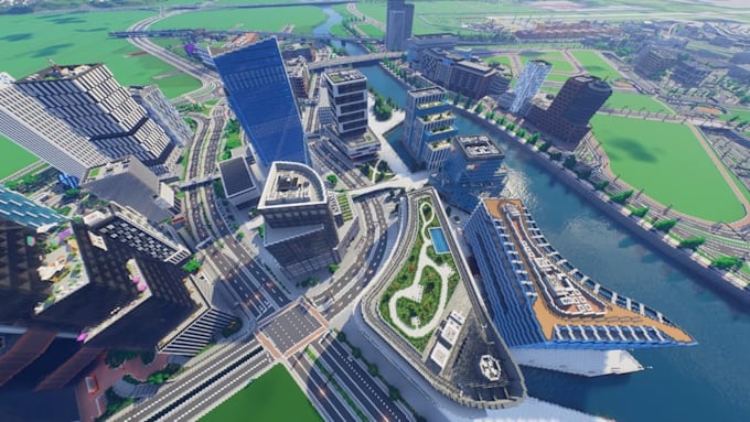 create custom minecraft city map spawn build survival adventure as your builder