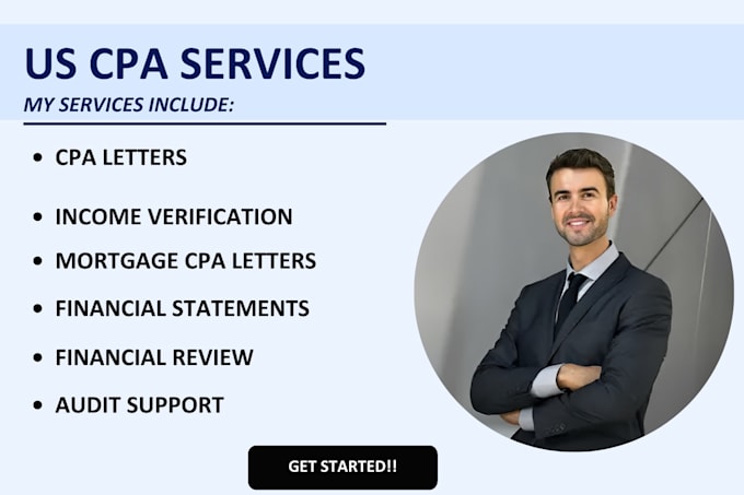 prepare CPA financial statements and verification letters