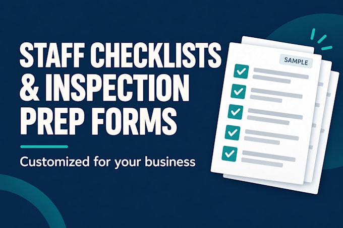 create custom staff checklists and inspection preparation forms