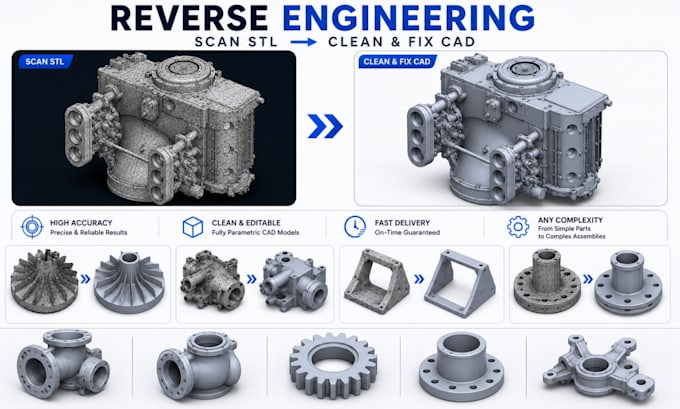 do reverse engineering 3d scan to cad geomagic design x stl to step file model
