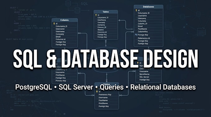write sql queries and design relational databases