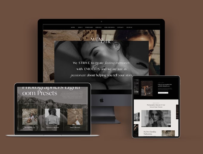 customize showit website design showit template