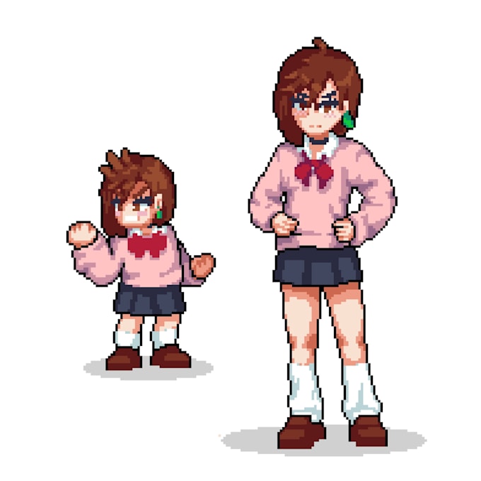 create custom pixel art animation, pixel art character, and sprite sheet
