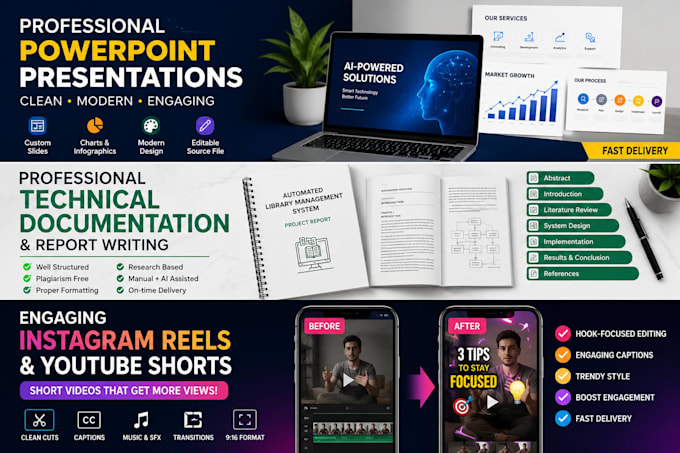 create a professional powerpoint presentation or PPT design