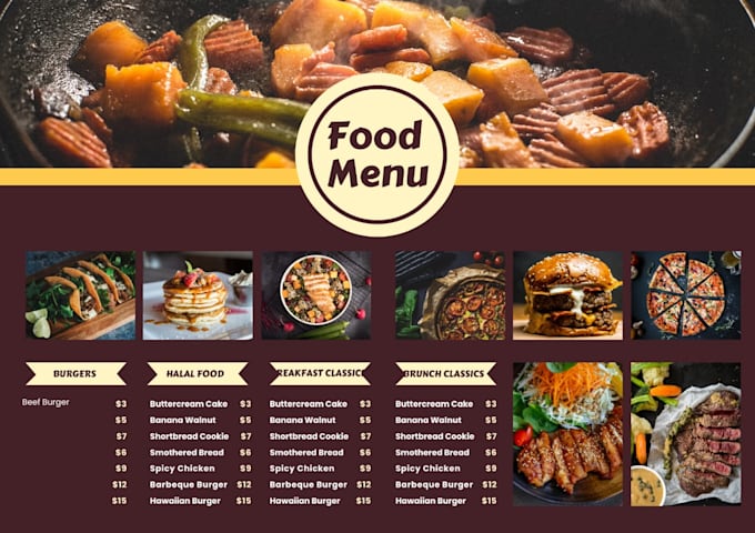 do full restaurant menu items setups
