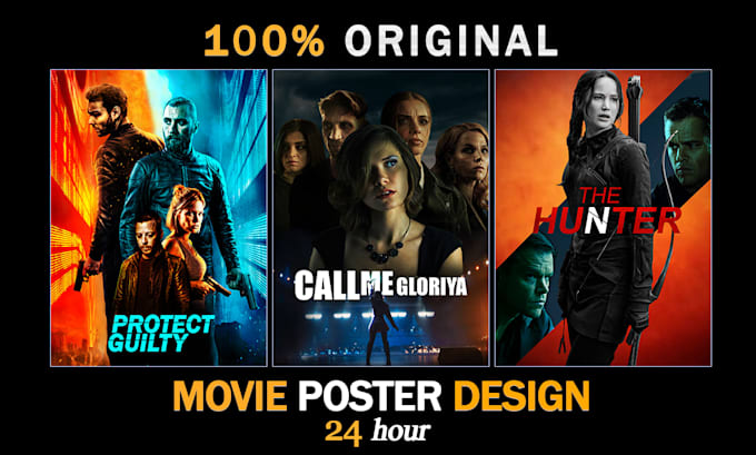 design unique movie poster, film poster and game posters