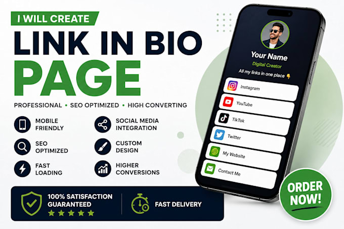 build a clean link in bio website for your instagram