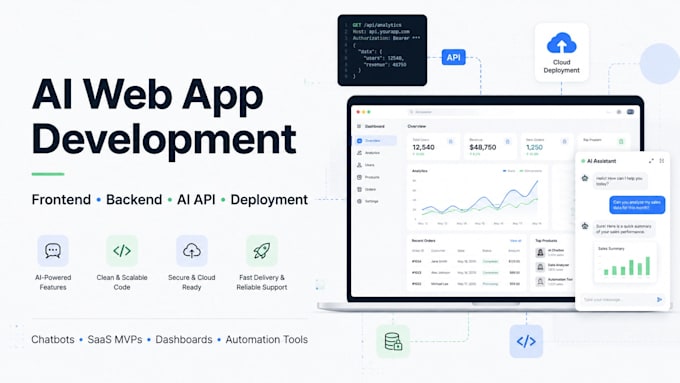 build an ai web app with frontend backend and deployment