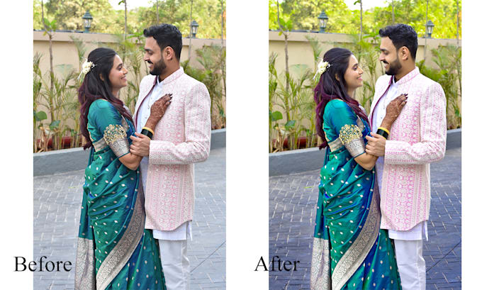 professionally edit and retouch your wedding photos