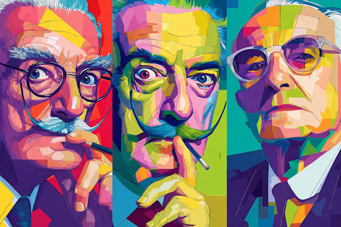 draw wpap pop art sport potrait