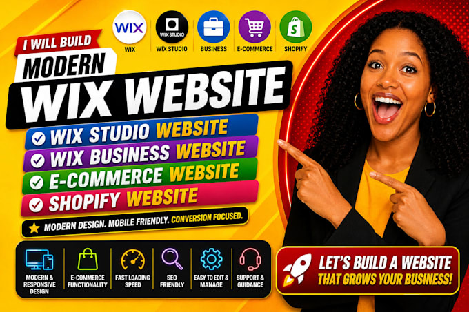 modern wix website wix studio wix business webiste e commerce shopify website