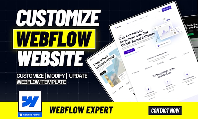 customize, modify and update your webflow template, webflow expert