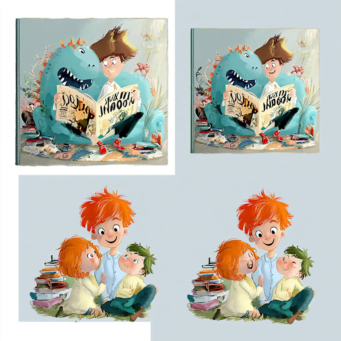 children book cover and children book illustrations