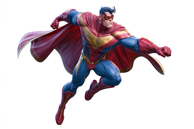 do a superhero character art
